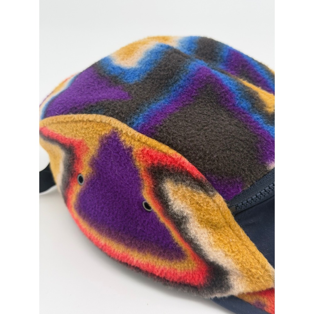 Vintage Patagonia Fleece Cap Aztec Pattern w/ Zip Pocket Rare Synchilla Hat - Picture 11 of 11